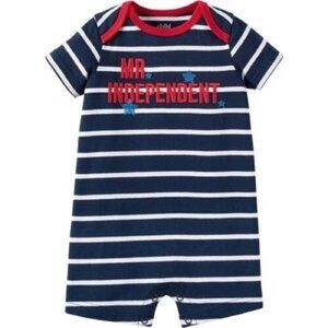 New Carters Baby Boys Patriot Cotton Romper 4th July Independence 0-3M, 3-6M, 12